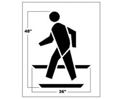 Newstripe 48 Inch Federal Pedestrian Symbol