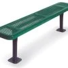 Ultra Site 6 Feet Park Bench Withoutut Back, 2 Inch X 12 Inch Planks, Inground, Diamond