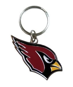 Caseys Distributing, Inc Arizona Cardinals Chrome Logo Cut Keychain