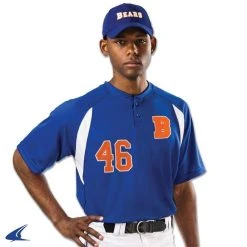 Champro Sports Two Button Placket Jersey - Purple, White - Youth S