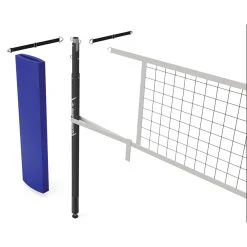 Jaypro Carbon Ultralite Volleyball Net Center Upright System (3-1/2" Floor Sleeve) - NFHS, NCAA, USVBA Compliant