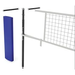 Jaypro Carbon Ultralite Volleyball Net Center Upright System (3" Floor Sleeve) - NFHS, NCAA, USVBA Compliant