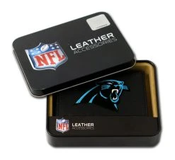 Caseys Distributing, Inc Carolina Panthers Embroidered Leather Tri-Fold Wallet