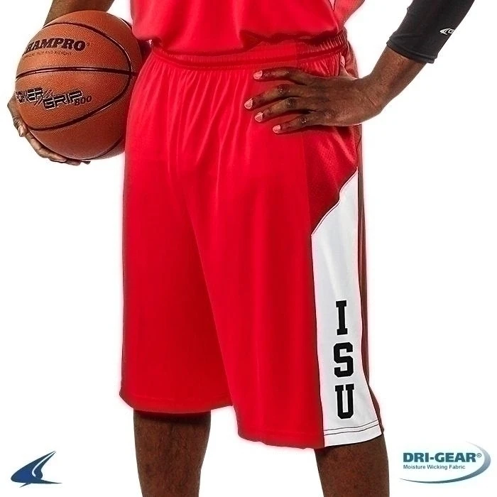 Champro Sports Charge Basketball Short - White, Forest Green - Youth Xl