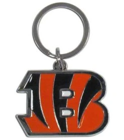 Caseys Distributing, Inc Cincinnati Bengals Chrome Logo Cut Keychain