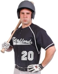 Champro Sports "cycle" Dri-Gear 2 Button Faux Jersey - Black, White - Adult 3xl