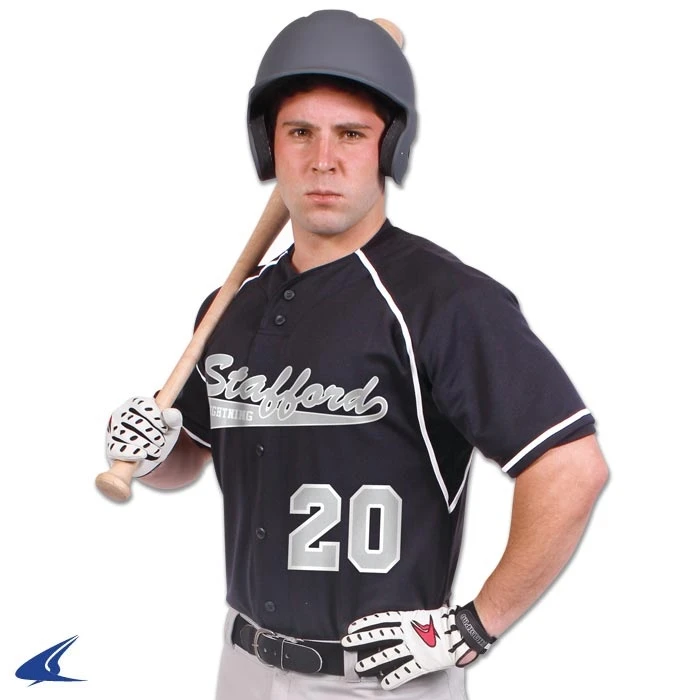 Champro Sports "cycle" Dri-Gear 2 Button Faux Jersey - Forest Green, White - Adult Xl