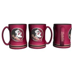 Caseys Distributing, Inc Florida State Seminoles Coffee Mug-14oz Sculpted Relief-New Logo