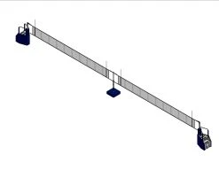 Gared Sports Gocourt Two-Court Portable Volleyball System With Referee With Royal Blue Pad