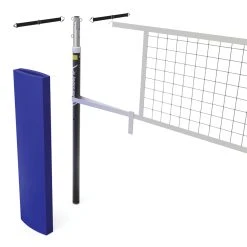 Jaypro Hybrid Steel Volleyball Net Center Upright System (3-1/2" Floor Sleeve) - NFHS, NCAA, USVBA Compliant