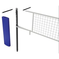 Jaypro Ladypro Carbon Volleyball Net Center Upright System (3-1/2" Floor Sleeve) - NFHS, NCAA, USVBA Compliant