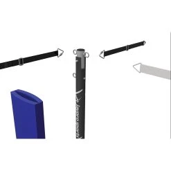 Jaypro Ladypro Carbon Volleyball Net Center Upright System (3" Floor Sleeve) - NFHS, NCAA, USVBA Compliant