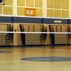 Gared Sports Libero Master Aluminum Telescopic One-Court Volleyball System Less Sleeves And Covers With Burgundy Pad