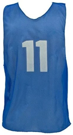 Olympia Numbered Adult Micro Mesh Vests - Blue
