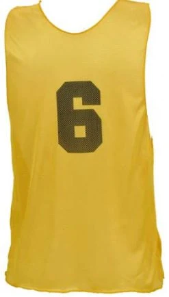 Olympia Numbered Adult Micro Mesh Vests - Gold
