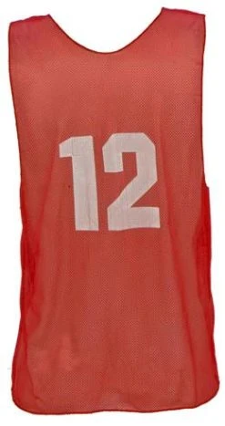 Olympia Numbered Adult Micro Mesh Vests - Red