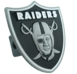 Caseys Distributing, Inc Oakland Raiders Trailer Hitch Logo Cover