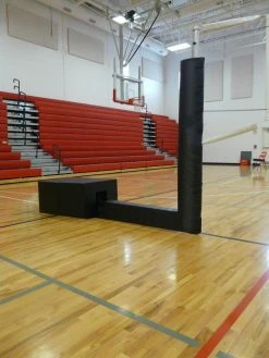 Bison Qwikcourt Match Point Portable Volleyball System. -Black Padding