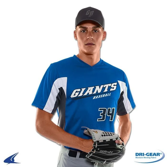 Champro Sports Relief V-Neck Jersey - Royal, Graphite, White - Youth L