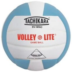 Olympia Tachikara SVMNC Volley-Lite Training Volleyball - Powder Blue/White