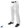 Champro Sports Triple Crown Open Bottom Pant With Piping - Grey, Navy Pipe - Adult Xl